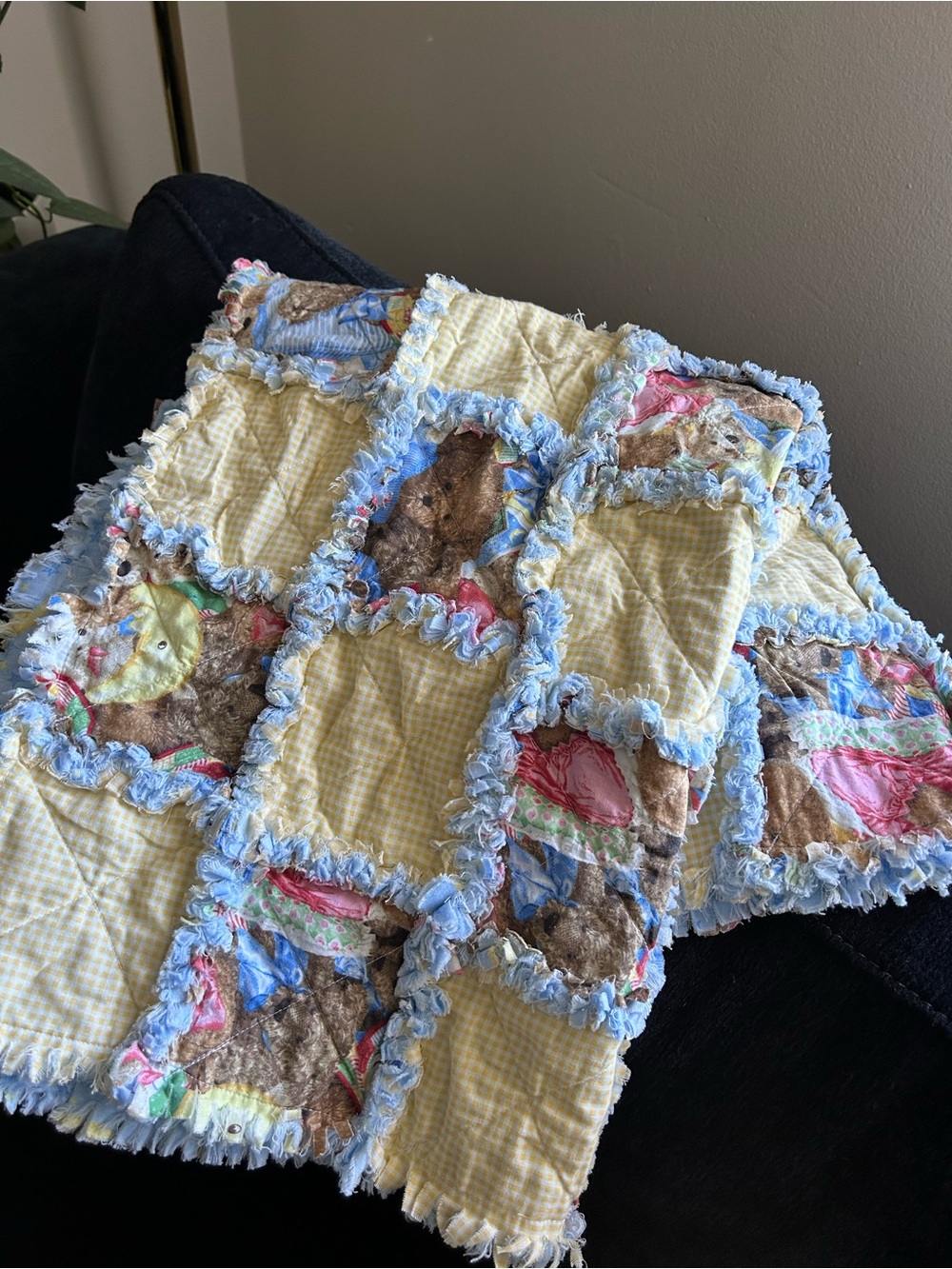 Teddy Bear Moon Rag Quilt